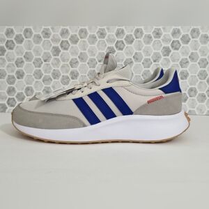 Adidas Run 70s Shoes Sneaker Grey One/ Lucid Blue Better Scarlet Men's Size 12